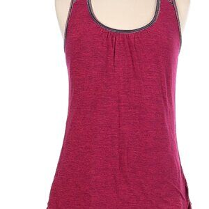 Athleta red strioed workout tank with built in bra